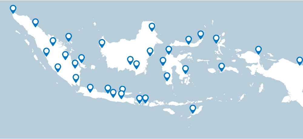 インドネシア国内に33のサービス拠点