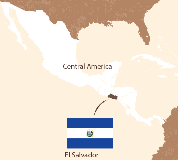 エルサルバドルの場所を示した地図