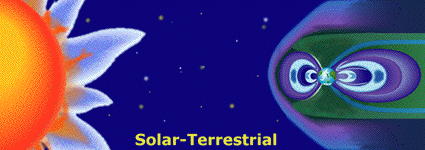 太陽風と地球の磁気圏のイメージ図