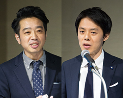 伊藤忠テクノソリューションズ株式会社 セキュリティ・ITサービス企画本部 AIビジネス推進部 部長 照井 一由 (左)、株式会社グリッド 代表取締役 曽我部 完氏(右)