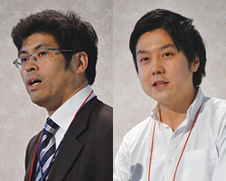 伊藤忠テクノソリューションズ株式会社 クラウドサービス本部 クラウドインテグレーション部 高橋 繁義(左)、株式会社ビデオリサーチ IT・技術推進局 IT1部 辻 水月氏(右)