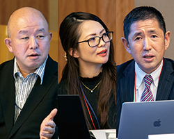 伊藤忠テクノソリューションズ株式会社 情報通信事業企画室 クラウドサービス営業部 主任 長谷川 真一(左)、伊藤忠テクノソリューションズ株式会社 情報通信事業企画室 クラウドサービス営業部 末吉 美咲(中央)、ルックアウト・ジャパン株式会社 セールス 金子 高之氏(右)