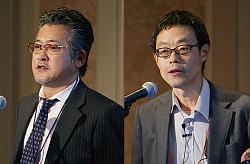 新技術推進チーム チーム長 シニアエグゼクティブエンジニア 佐藤 久信(左)<br>一般社団法人沖縄オープンラボラトリ NECシステムプラットフォーム研究所 技術主幹 佐藤 陽一氏