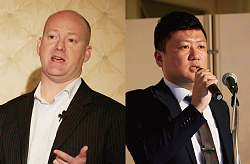 BAE Systems Applied Intelligence Head of Cyber Services, Commercial Solutions - JAPAC アレックス タヴァナー(Alex Taverner)氏(左)セキュリティビジネス部 マネージドセキュリティサービス課 課長 瀧本 正人