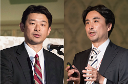 ITインフラ技術推進第2部 ビッグデータ基盤技術推進課 課長 小林 範昭(左) シスコシステムズ合同会社 データセンター・バーチャライゼーション事業 ビジネス・ディベロップメント・マネージャ 河野 真祐氏