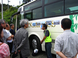 山元町での視察の様子