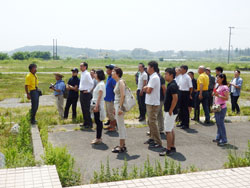 山元町での視察の様子