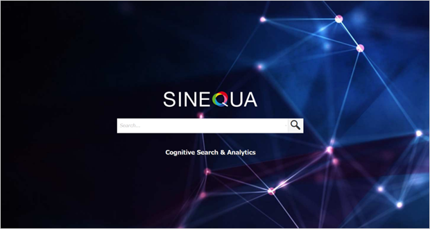 Sinequa search screen