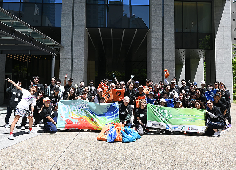 「神谷町めぐまちプロギング」の様子（その1）