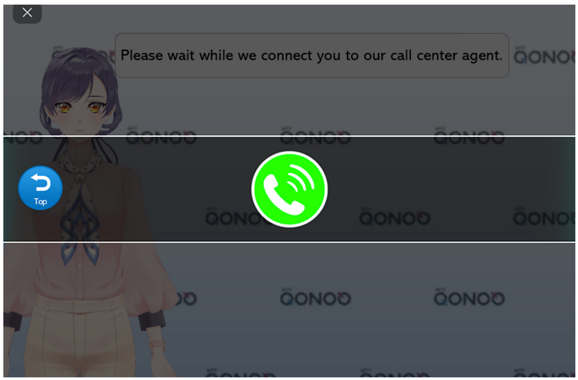 For inquiries that are difficult to answer, switching to a manned response without leaving the avatar screen