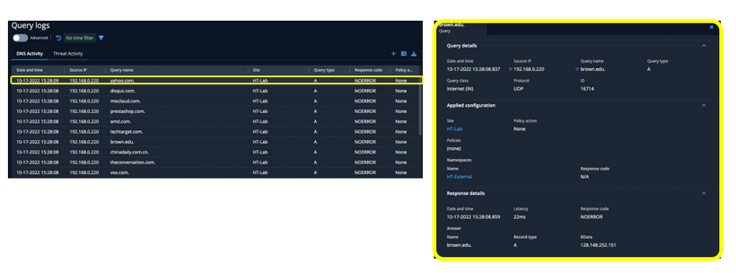 全DNSクエリの可視化