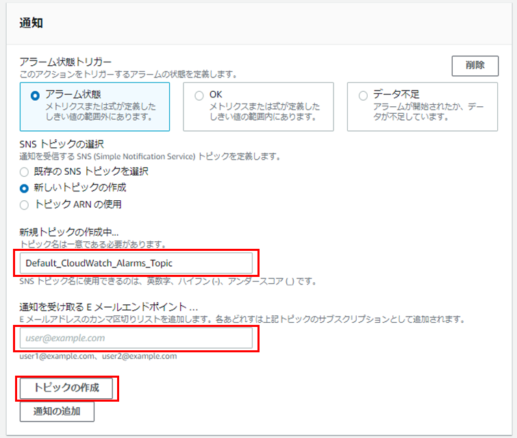 Billing Alertの設定方法 画像06