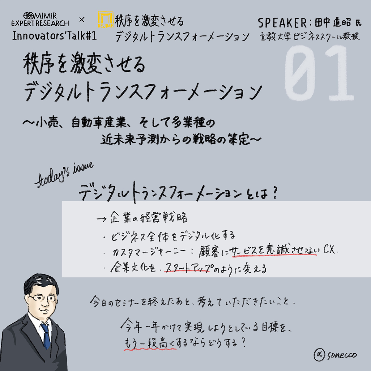 01 秩序を激変させるデジタルトランスフォーメーション ~小売、自動車産業、そして他業種の近未来予測からの戦略の策定~