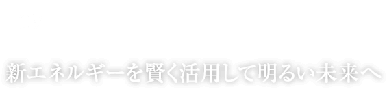 新エネルギーを賢く活用して明るい未来へ