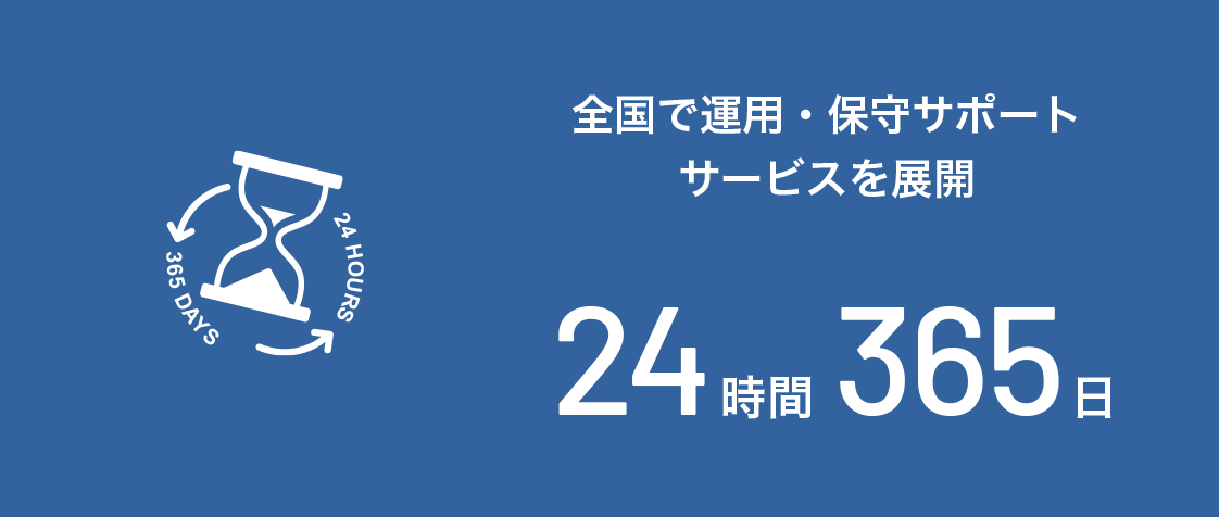 全国で運用・保守サポートサービスを展開 24時間365日